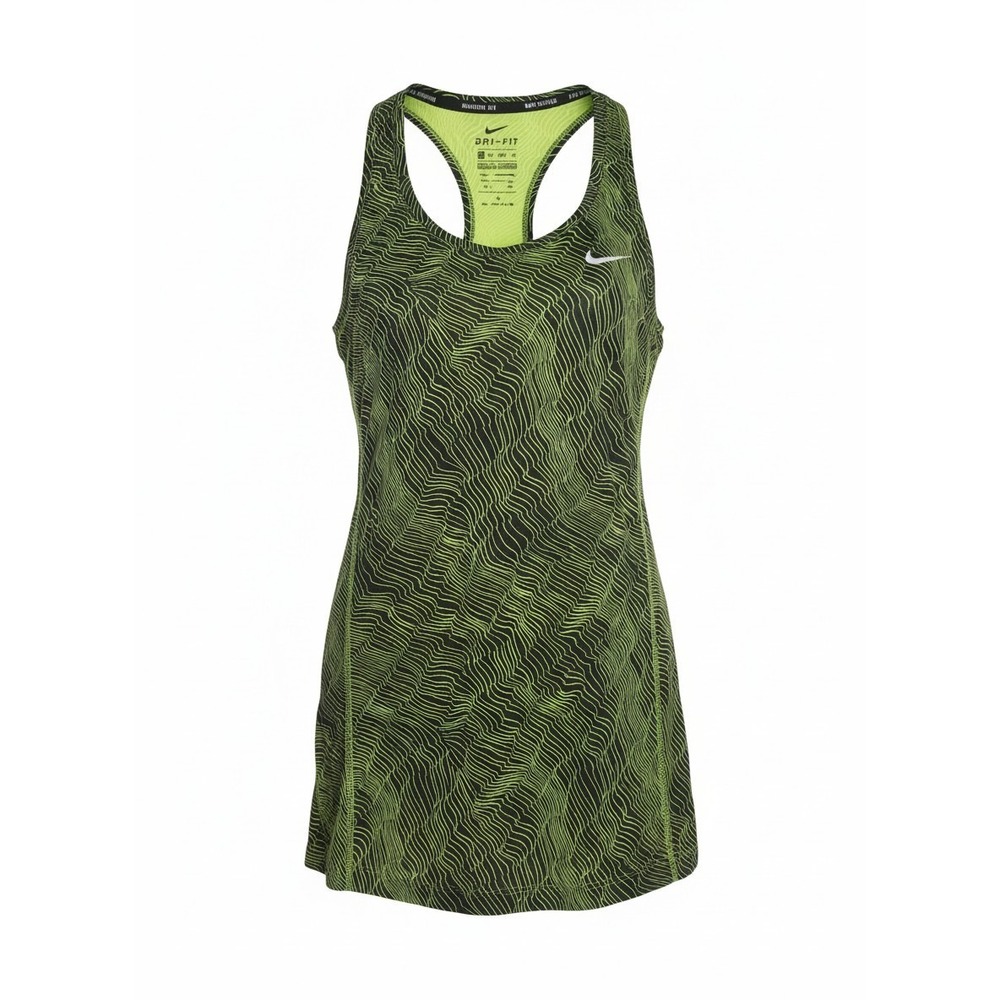 Nike Running DriFit Racerback Tank Top Womens XS Green Black Jogging Workout